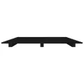 Cadre de lit Noir 135x190 cm Bois de pin massif