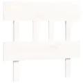 Cadre de lit avec tête de lit blanc simple bois massif
