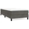 cadre de lit et matelas Gris foncé 80x200 cm Velours