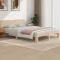 Cadre de lit Bois de pin massif 140x190 cm