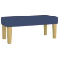 cadre de lit avec matelas Bleu 120x200 cm Tissu