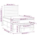 cadre de lit avec matelas Bleu 120x200 cm Tissu