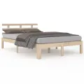 Cadre de lit bois massif 140x190 cm