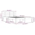 Cadre de lit bois massif 140x190 cm