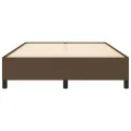 Cadre de lit Marron foncé 140x200 cm Tissu