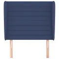 Tête de lit avec oreilles Bleu 103x23x118/128 cm Tissu