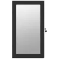 Armoire à bijoux avec miroir et éclairage LED mural noir