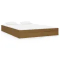 Cadre de lit Marron miel Bois massif 135x190 cm Double