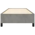 Cadre de lit Gris clair 90x190 cm Velours