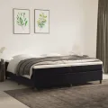 cadre de lit Noir 200x200 cm Velours