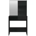 Coiffeuse avec miroir noir 74,5x40x141 cm