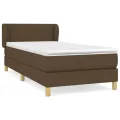 cadre de lit avec matelas Marron foncé 100x200 cm