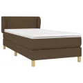 cadre de lit avec matelas Marron foncé 100x200 cm