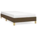 Cadre de lit Marron foncé 100x200 cm Tissu