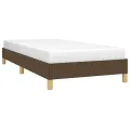 Cadre de lit Marron foncé 100x200 cm Tissu