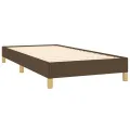 Cadre de lit Marron foncé 100x200 cm Tissu