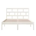 Cadre de lit Blanc Bois de pin massif 140x200 cm