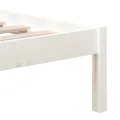Cadre de lit Blanc Bois de pin massif 140x200 cm