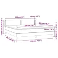 cadre de lit avec matelas Noir 200x200 cm Similicuir
