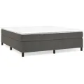 cadre de lit et matelas Gris foncé 200x200cm Velours