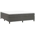 cadre de lit et matelas Gris foncé 200x200cm Velours