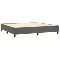 cadre de lit et matelas Gris foncé 200x200cm Velours