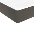cadre de lit et matelas Gris foncé 200x200cm Velours