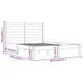 Cadre de lit Blanc Bois de pin massif 140x190 cm