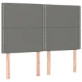 cadre de lit et matelas et LED Gris foncé 140x190 cm