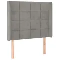 cadre de lit matelas et LED Gris clair 100x200 cm