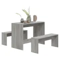 Ensemble de salle à manger 3 pcs Sonoma gris Aggloméré