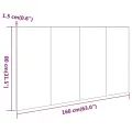 Tête de lit Blanc 160x1,5x80 cm Bois d'ingénierie