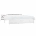 Cadre de lit Blanc Bois massif 150x200 cm Très grand
