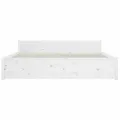 Cadre de lit Blanc Bois massif 150x200 cm Très grand