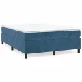 cadre de lit Bleu foncé 140x200 cm Velours