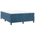 cadre de lit Bleu foncé 140x200 cm Velours