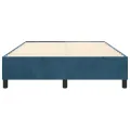cadre de lit Bleu foncé 140x200 cm Velours