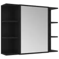 Ensemble de meubles de salle de bain 3 pcs Noir Aggloméré