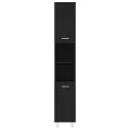 Ensemble de meubles de salle de bain 3 pcs Noir Aggloméré