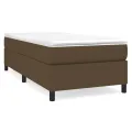 cadre de lit Marron foncé 90x190 cm Tissu