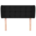 Tête de lit avec oreilles Noir 103x23x78/88 cm Tissu