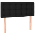 cadre de lit avec matelas Noir 120x200 cm Tissu