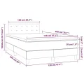 cadre de lit avec matelas Noir 120x200 cm Tissu