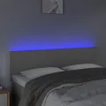 Tête de lit à LED Gris 144x5x78/88 cm Similicuir