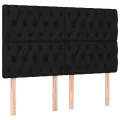 cadre de lit avec matelas Noir 140x200 cm Tissu