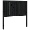 Tête de lit Noir 95,5x4x100 cm Bois massif de pin