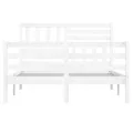 Cadre de lit Blanc Bois massif 140x200 cm