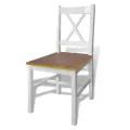 Ensemble de salle à manger 5 pcs Marron et blanc