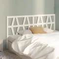 Tête de lit Blanc 206x4x100 cm Bois massif de pin