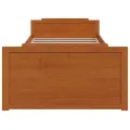 Cadre de lit avec tiroirs Marron miel Pin massif 90x200 cm